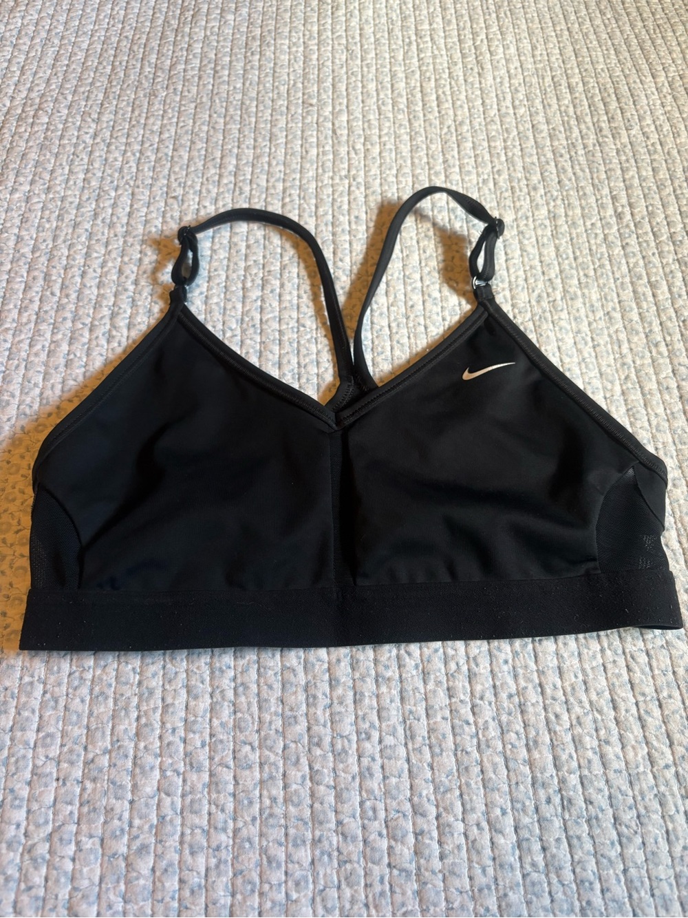 Nike Swoosh  Black Medium Sports Bra